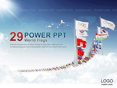 사업 세계 PPT 템플릿 세트_World Flags_001(드림피티)