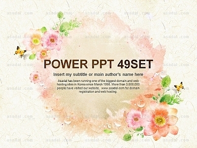 봄 spring PPT 템플릿 세트2_꽃과 나비_0045(바니피티)