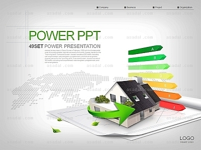 신재생에너지 녹색성장 PPT 템플릿 세트2_주택과 그래프_001(드림피티)