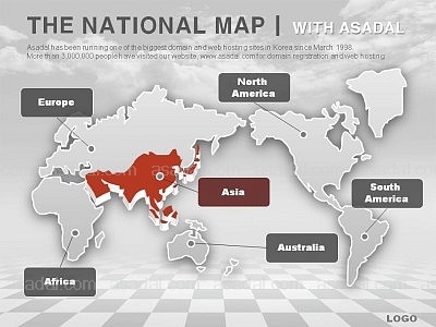 세계지도 생명 PPT 템플릿 1종 아시아 지도형_0002(비토피티)