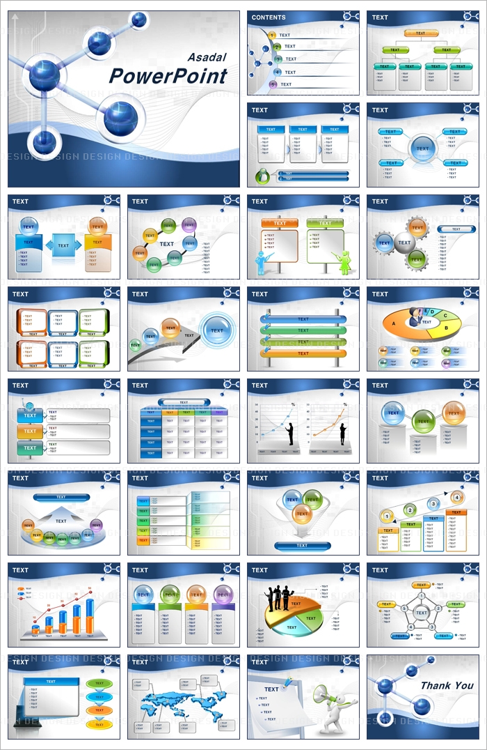 finance 산업 PPT 템플릿 분자구조 그래픽_001(굿피티)