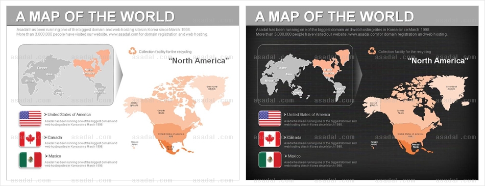 해외지도 world map PPT 템플릿 1종_북아메리카지도_0006(맑은피티)