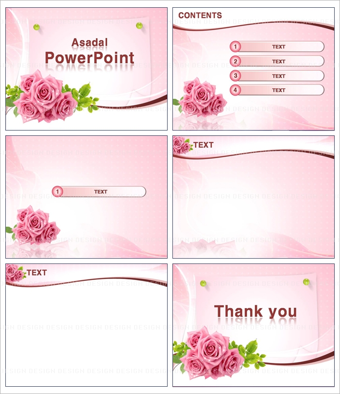 꽃 flower PPT 템플릿 배경_핑크빛 프로포즈_001(스타일피티)