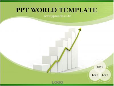 녹색배경 분석 PPT 템플릿 그래프가 있는 템플릿(메인)