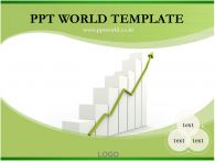 녹색배경 분석 PPT 템플릿 그래프가 있는 템플릿_슬라이드1