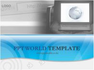 세계 인터넷 PPT 템플릿 노트북과 지구본이 잇는 템플릿_슬라이드1