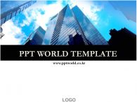 파란하늘 구름 PPT 템플릿 빌딩과 비즈니스_슬라이드1