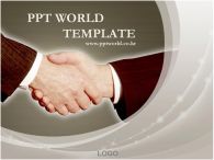 협상 성공 PPT 템플릿 악수하는 모습이 있는 깔끔한 템플릿(1)_슬라이드1