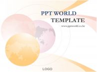 세계 지도 PPT 템플릿 3가지 컬러의 지구문양_슬라이드1