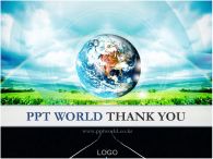 구름 잔디 PPT 템플릿 지구본과 글로벌 시대_슬라이드16