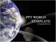 행성 은하 PPT 템플릿 지구와달이있는템플릿_슬라이드1
