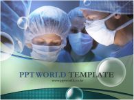 수술 외국인 PPT 템플릿 푸른배경의의사들_슬라이드1
