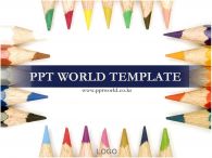 색 연필 PPT 템플릿 색연필 디자인이 있는 템플릿_슬라이드1