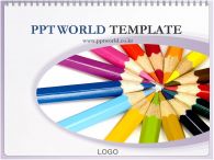 보라색 파스텔 PPT 템플릿 스케치북과 색연필_슬라이드1