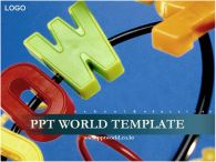 플라스틱 영문 PPT 템플릿 알파벳 모양이 있는 템플릿_슬라이드1
