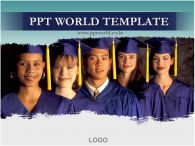 한국학생 학생 PPT 템플릿 외국학생들 속에 한국학생이있는 템플릿_슬라이드1