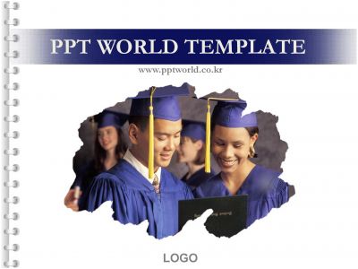 외국인 스케치북 PPT 템플릿 졸업관련 템플릿(메인)