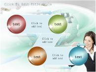 달러 증시 PPT 템플릿 지구본을 든 여자와 돈 이미지_슬라이드11