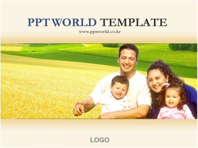 아이들 부부 PPT 템플릿 가을풍경과 가족이 있는 템플릿_슬라이드1