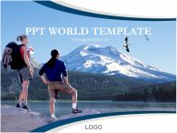 눈 사람 PPT 템플릿 산이 있는 풍경_슬라이드1