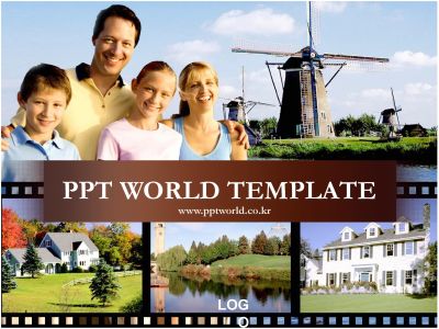 네덜란드 풍차 PPT 템플릿 유럽여행 스냅사진 템플릿_슬라이드1