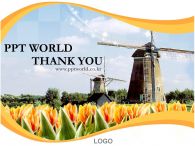 반짝임 네덜란드 PPT 템플릿 풍차와 튤립이 있는 템플릿_슬라이드16
