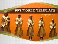 불교 사람 PPT 템플릿 주황색 배경에 불상이 있는 템플릿_슬라이드1