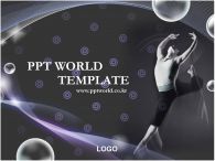 여인 발레 연습 PPT 템플릿 멋진 발레리나가 있는 템플릿_슬라이드1