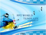 스키어 플레이트 PPT 템플릿 스키타는 모습이 있는 템플릿_슬라이드1