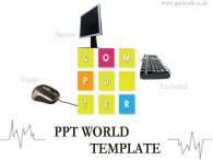 모니터 알파벳 PPT 템플릿 깨끗한 배경의 컴퓨터 템플릿_슬라이드1