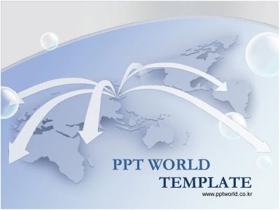 확산 블루 PPT 템플릿 세계로 뻗어나가는 한국_슬라이드1