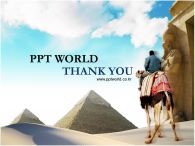 여행자 피라미드 PPT 템플릿 이집트 풍경 속 낙타를 탄 여행자_슬라이드22