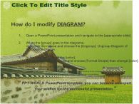 나뭇잎 꽃 PPT 템플릿 한국의 전통가옥과 풍경_슬라이드3