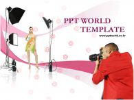 조명 포토 PPT 템플릿 모델과 사진작가_슬라이드1