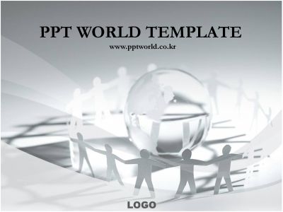 사람 배경 PPT 템플릿 투명한 지구본_슬라이드1