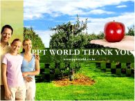 손 잔디밭 PPT 템플릿 가족과 사과가 있는 템플릿_슬라이드4