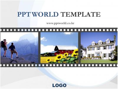 해바라기 전원주택 PPT 템플릿 풍경 스냅사진 템플릿