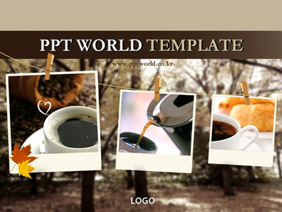 여행 숲 PPT 템플릿 커피전문점 창업계획