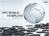 지도 세계화 PPT 템플릿 퍼즐과지구_슬라이드1