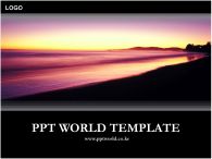 ppt 템플릿 PPT 템플릿 바닷가의 석양_슬라이드1