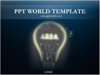 글로벌 사업계획서 PPT 템플릿 전구와 아이디어_슬라이드1