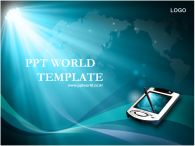 ppt 템플릿 PPT 템플릿 파란배경의세계와모바일_슬라이드1