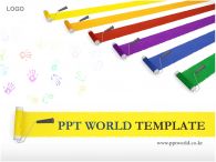 템플릿 여러가지색페인트 PPT 템플릿 여러가지 색 페인트_슬라이드1