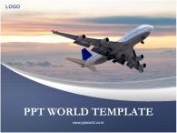비즈니스 사업계획서 PPT 템플릿 구름 속 비행기_슬라이드1
