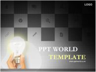 creative 독창 PPT 템플릿 [애니형]스터디 아이콘과 전구_슬라이드1