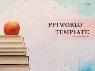 ppt 템플릿 PPT 템플릿 책과 사과가 있는 템플릿_슬라이드1