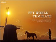 노을 초원 PPT 템플릿 [애니형]관광 사업계획서_슬라이드1