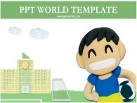 인형 축구와 아이 템플릿 PPT 템플릿 [고급형]축구와 아이 템플릿_슬라이드1