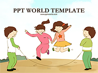 피피티월드 줄넘기 하는 아이들 템플릿 PPT 템플릿 [고급형]줄넘기하는 아이들 템플릿(자동완성형 포함)_슬라이드1