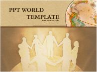 피피티월드 다이어그램 PPT 템플릿 [고급형]지구의가 있는 글로벌 템플릿(자동완성형 포함)_슬라이드1